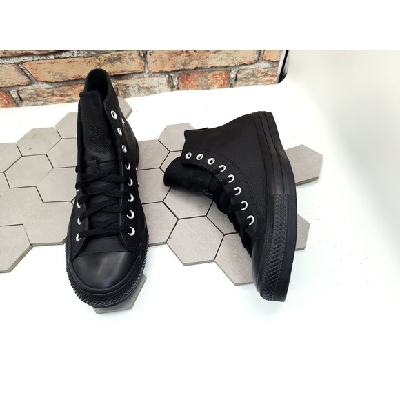 Converse Chuck Taylor Winter Water-Repellent Hi Black Leather‎ Men Sz 13 Rare